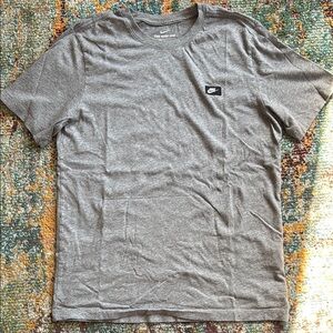 Nike Sportswear Logo Grey Tee Shirt